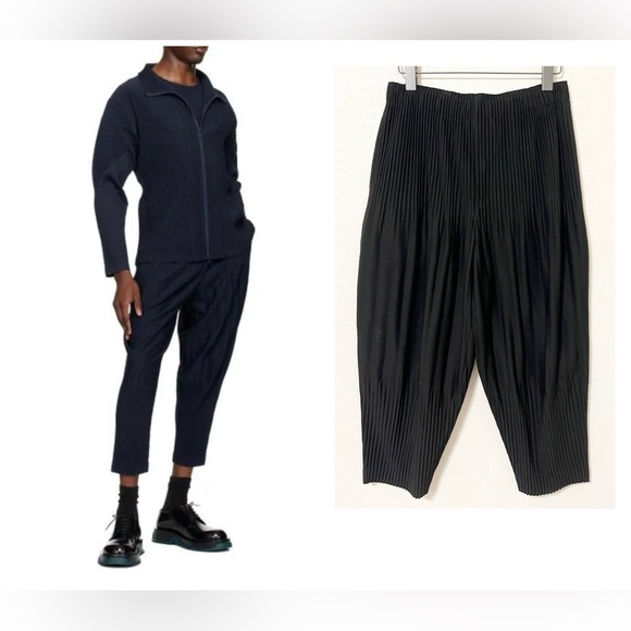Issey Miyake Other - Issey Miyake Black Pleated Ankle Pants